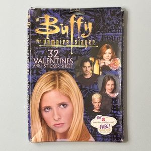 Vintage Buffy the Vampire Slayer 32 Valentines & Sticker Sheet - 2003 - SEALED